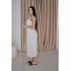 Athena Pleated Dress-Ivory