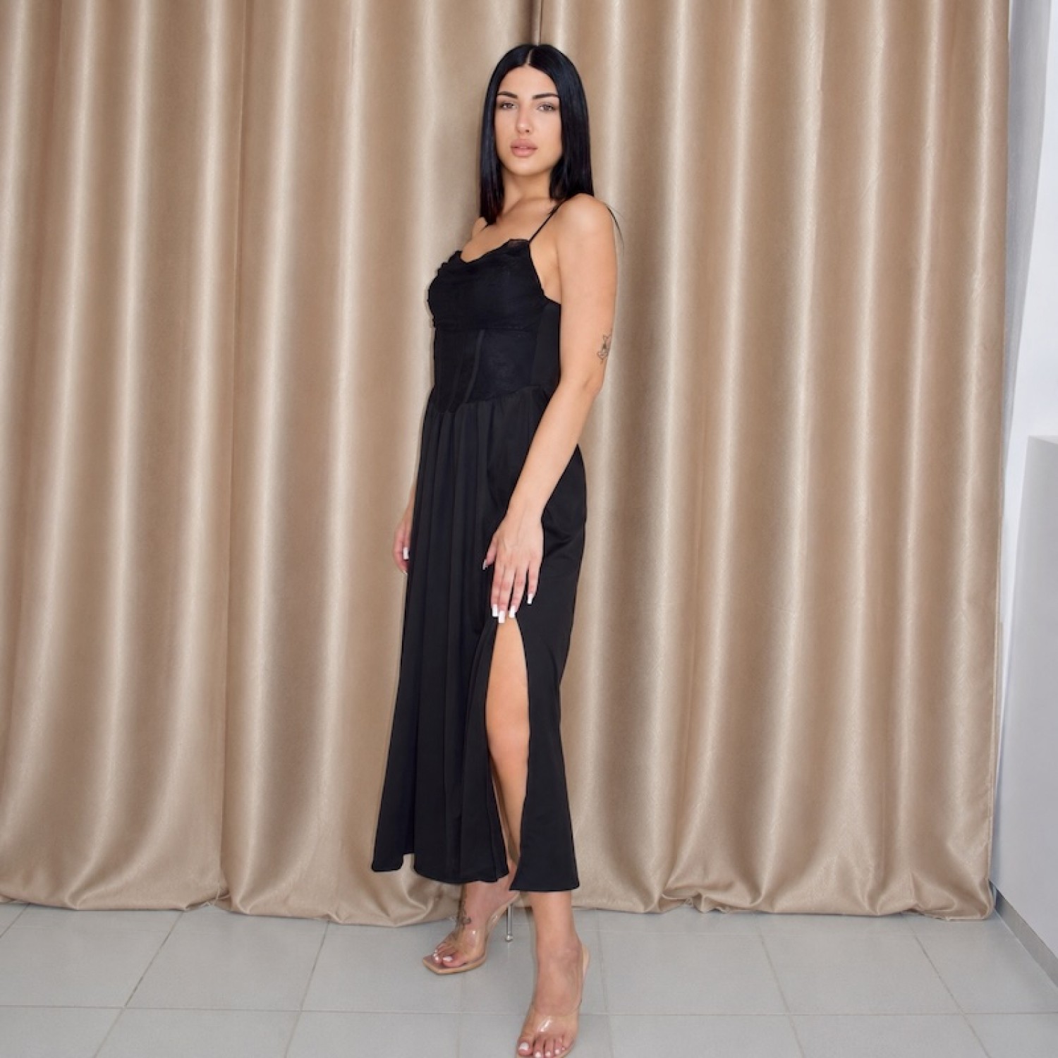 Monroe Corset Dress-Black
