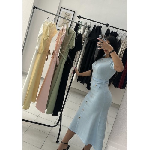 Amelia Midi Dress-Pistachio