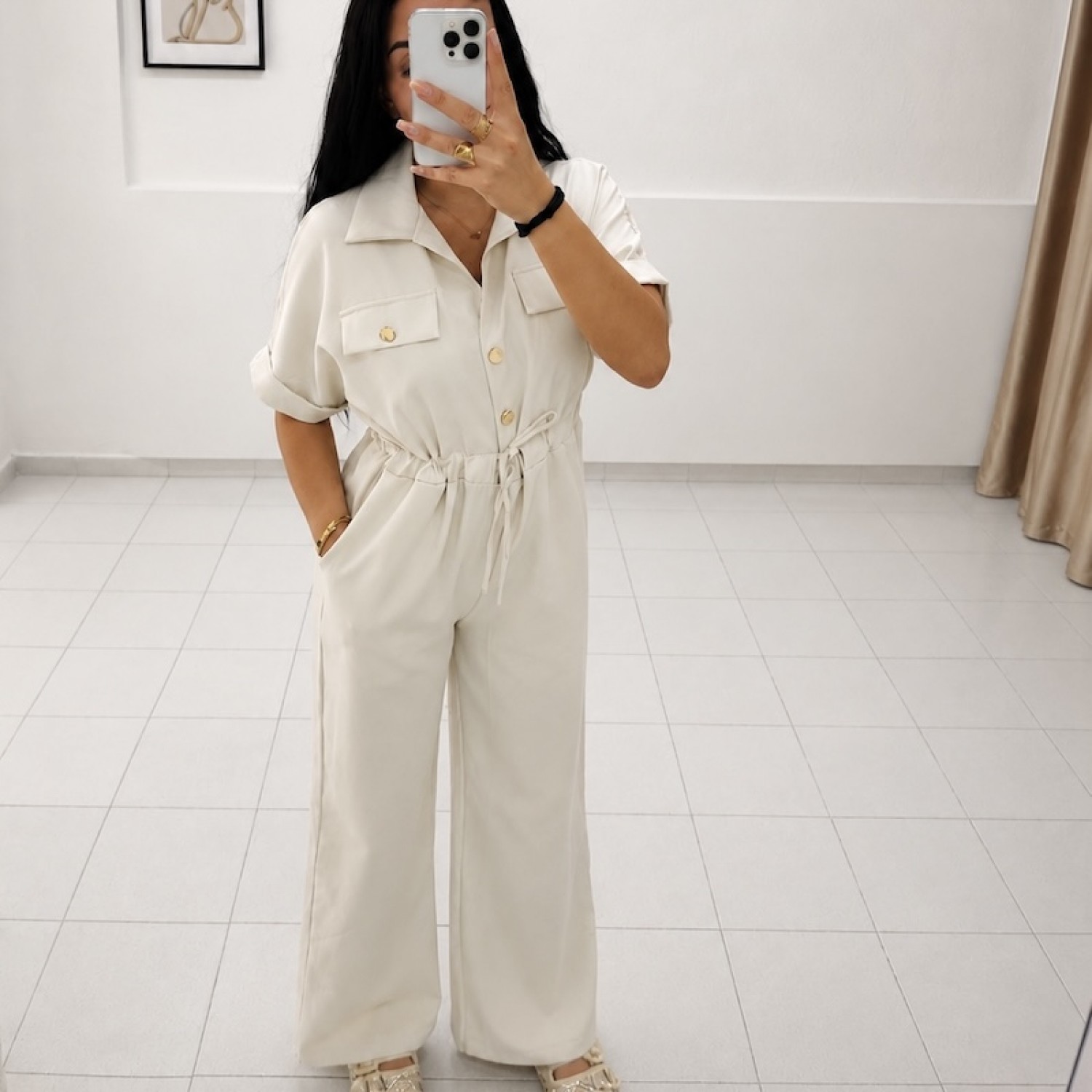 Amara Jumpsuit-Ivory