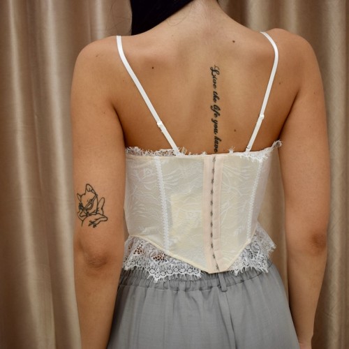 Celeste Lace Corset- Ivory