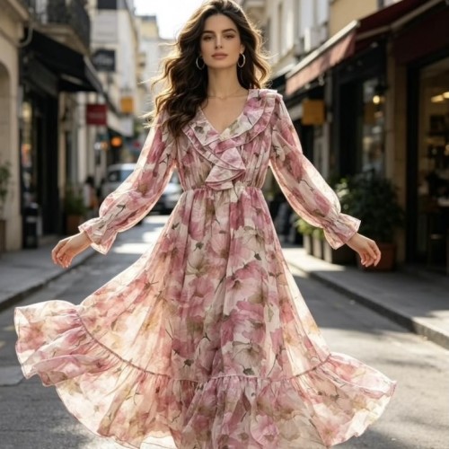 Maison Fleur Dress-Pink