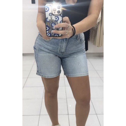 Crystal Denim Bermuda