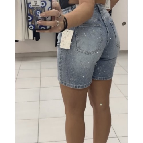 Crystal Denim Bermuda