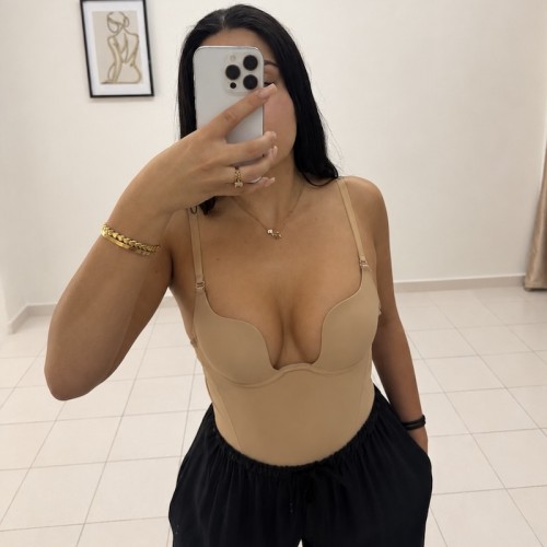 Sienna Sculpt Bodysuit-Beige